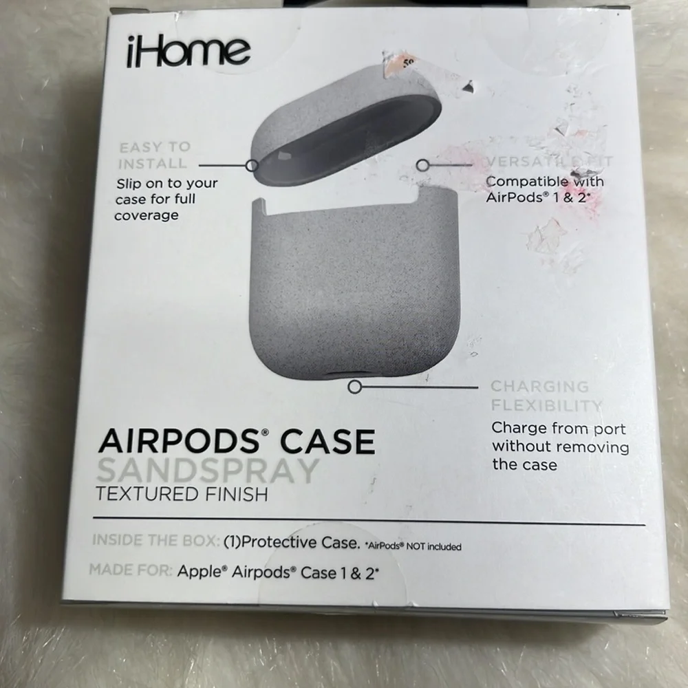 iHOME AirPods Case Sandspary Texture Finish